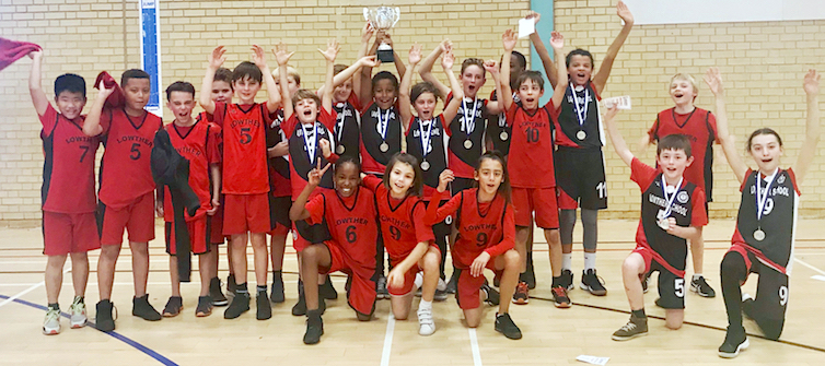 Lowther Basketball Champions squad photo